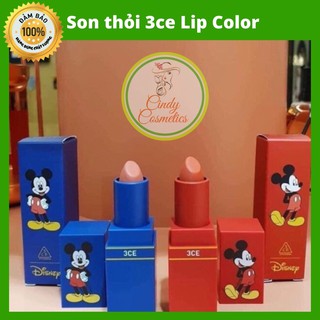 Son Thỏi 3CE MICKEY  LIP COLOR 💝SON 𝟑𝐂𝐄 𝐌𝐢𝐜𝐤𝐞𝐲-4g