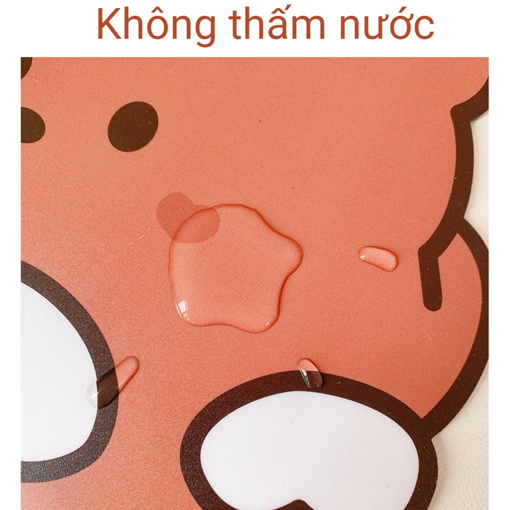 Miếng lót chuột pad chuột hình gấu đáng yêu loại dày dặn Bàn di chuột chống trượt chibi dễ thương