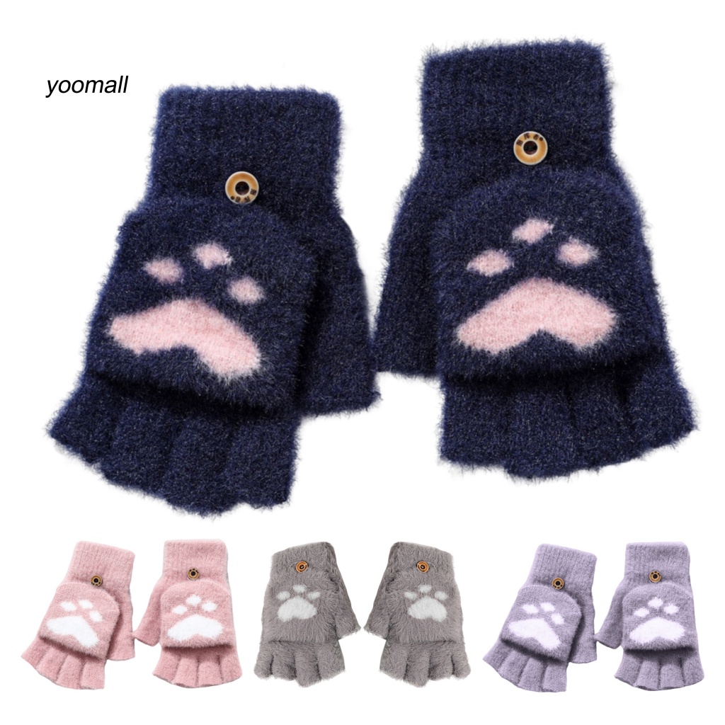 1 Đôi Găng Tay Len Giữ Ấm Mùa Đông Cho Nữ