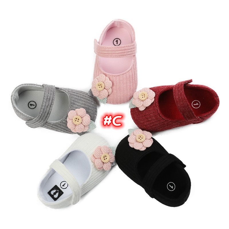 Giày Tập Đi Dệt Kim Đế Mềm Chống Trượt Dành Cho Bé Gái