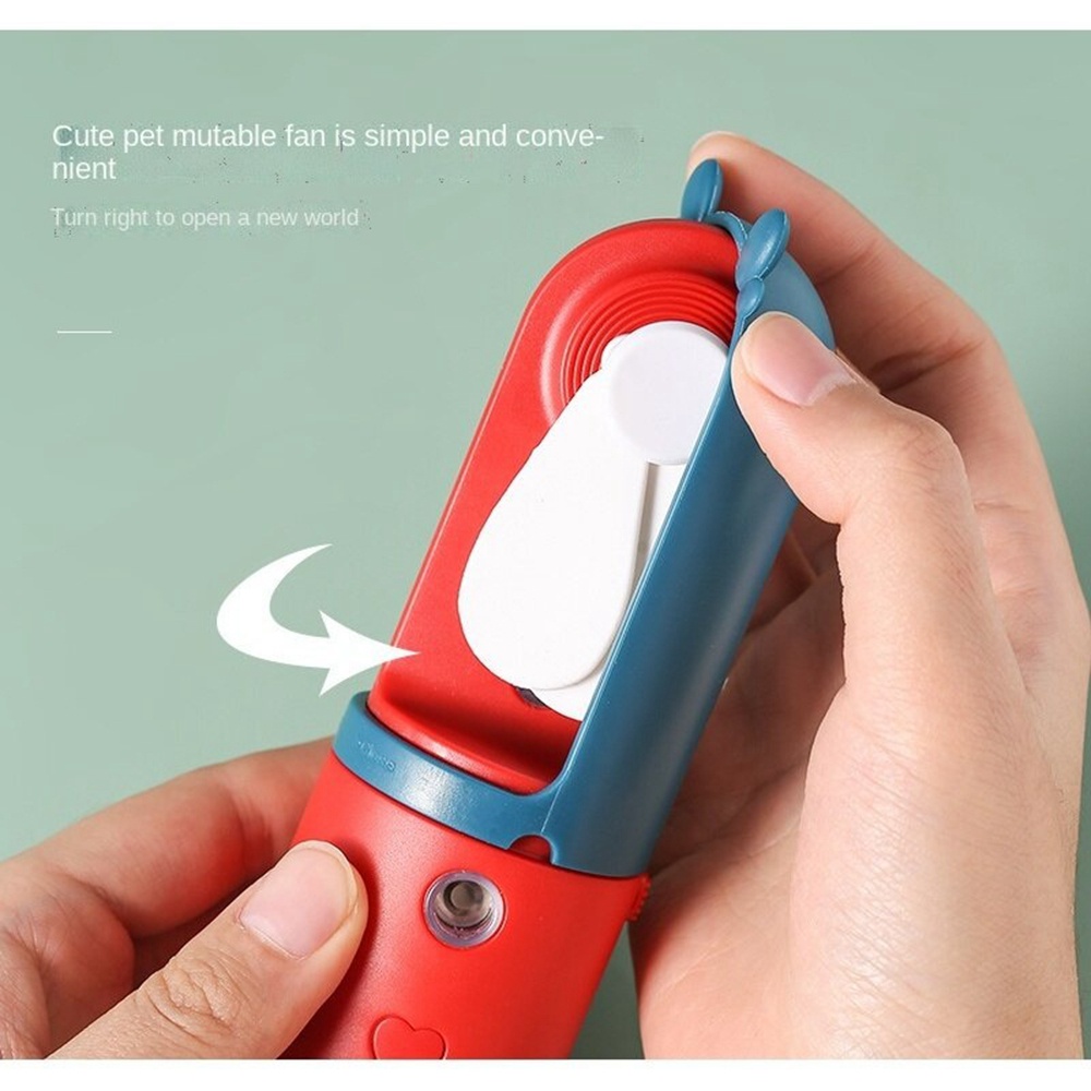 Quạt Phun Sương Mini Cầm Tay Có Cổng Sạc USB Gấp Gọn Dành Cho Mùa Hè