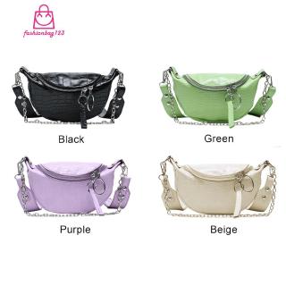 ❦Ready Stock❦ Stone Pattern PU Leather Crossbody Bag Women Chain Fanny Chest Phone Purse