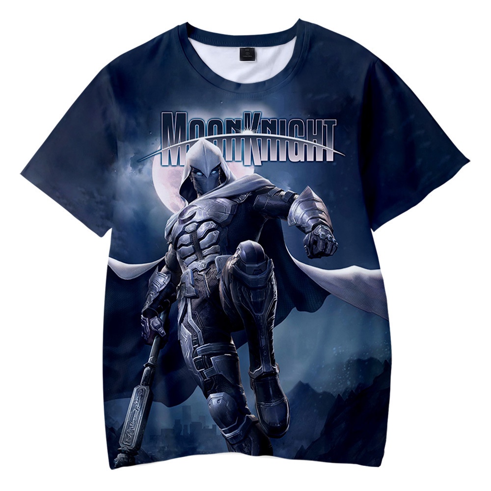 Áo Thun Ngắn Tay In Hình Moon Knight 3D Thời Trang