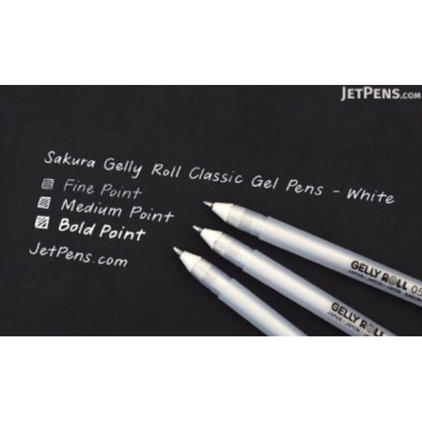 BÚT GEL TRẮNG SAKURA GELLY ROLL NGÒI 0,5