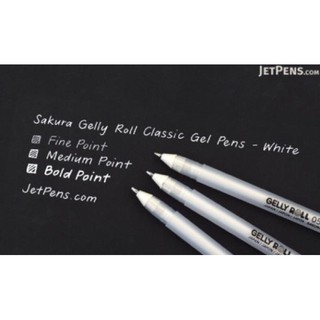 BÚT GEL TRẮNG SAKURA GELLY ROLL NGÒI 0,5