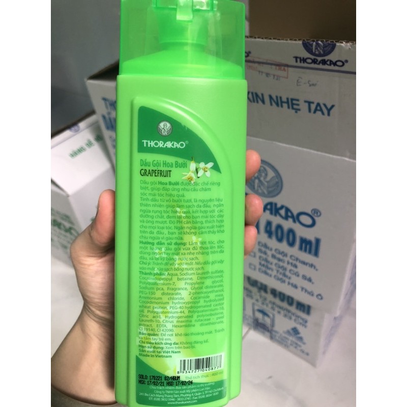 DẦU GỘI ĐẦU HOA BƯỞI THORAKAO 400ml