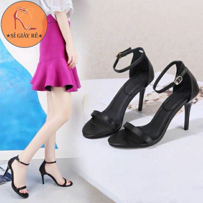 Giày sandal cao gót nữ Ngọc Trinh 9phân đẹp quai mảnh đế nhọn Mys Rosa Fashion Shoes