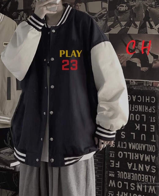 Áo khoác bomber play 23 CH12