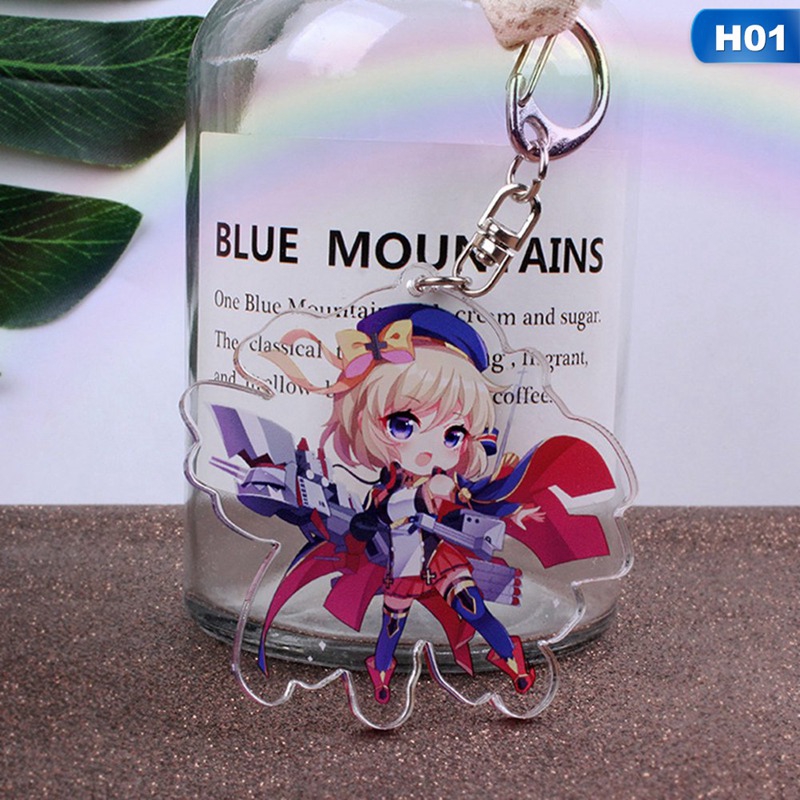 Tokyo Ghoul Keychain Cute Azur Lane Saitama Key Chain Pendant Acrylic Anime Accessories Cartoon Key Ring