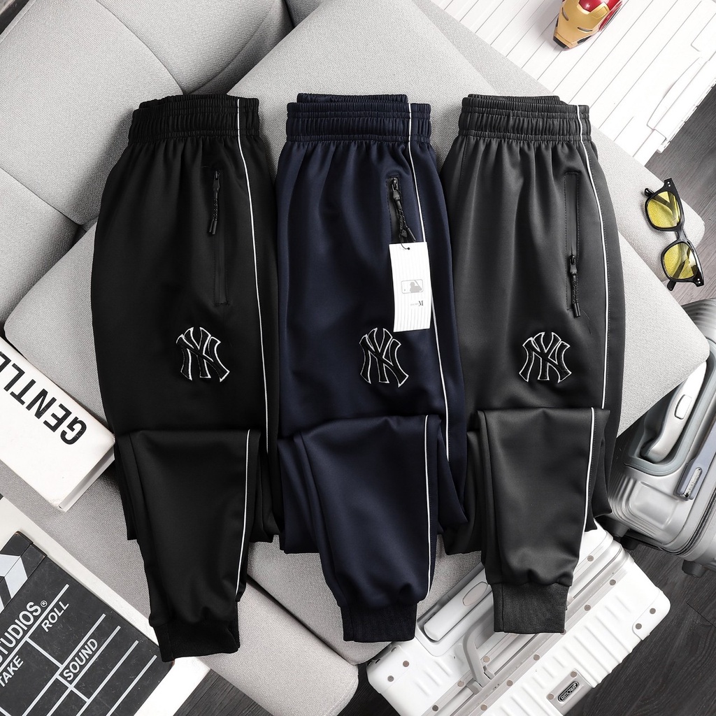 Quần thể thao nam, quần jogger nam FREESHIP  vải poly 2 da cao cấp, dây kéo chống thấm