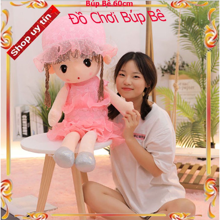 Búp Bê [ 60cm ]Cô Dâu Xinh Đẹp Váy Hồng