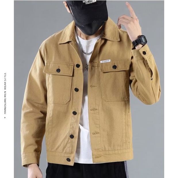 Áo Khoác Denim Thời Trang Thu Đông Hàn Quốc Mới Cho Nam