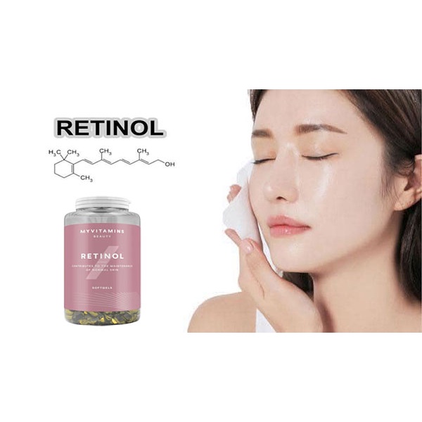 Viên uống Retinol Myvitamins 90 viên ,giảm lão hóa giúp đẹp da trẻ mãi k già