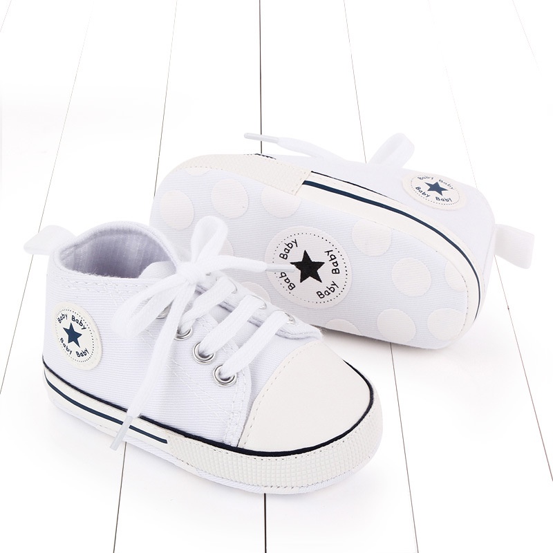 Giày Canvas Màu Sắc Xinh Xắn Cho Bé 0-1 Tuổi