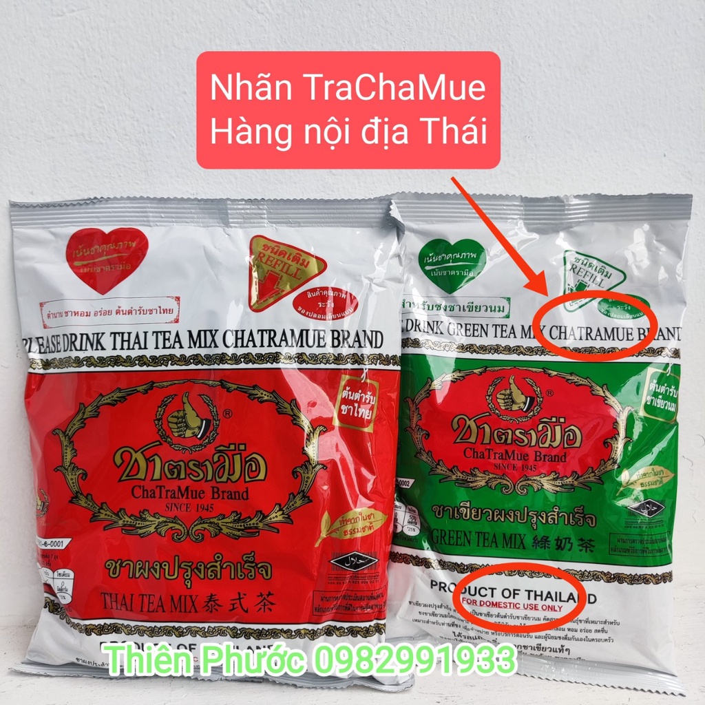 Trà Thái xanh - Trà Thái đỏ hàng loại 1 ChaTarMua 200g/400g - tặng 1 túi vải lọc