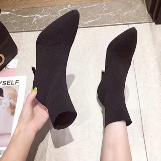 Boots giày len chun
