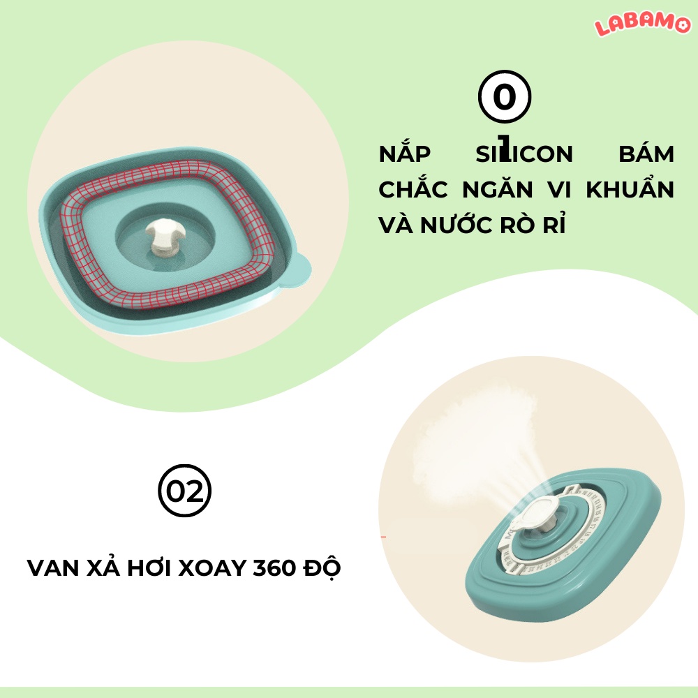 Hộp trữ đông bảo quản đồ ăn dặm cho bé Misuta LABAMO H02