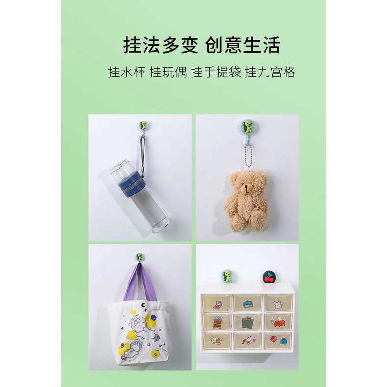 Set 5 Móc Treo Đồ Dán Tường Đáng Yêu Hình Nhân Vật Hoạt Hình