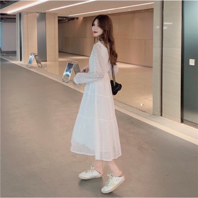 Váy trắng dài bánh bèo [HÀNG KHÔNG CÓ SẴN - ORDER 7-10 NGÀY] | BigBuy360 - bigbuy360.vn