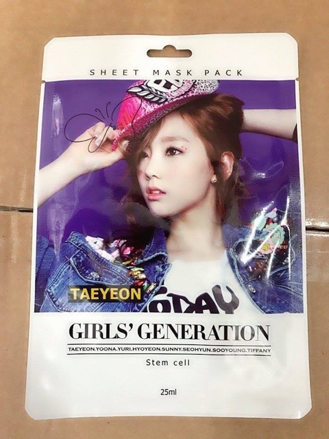 SALE Hộp 10 Mặt nạ ca sĩ Stem Cell Girls 'Generation - Hàn Quốc