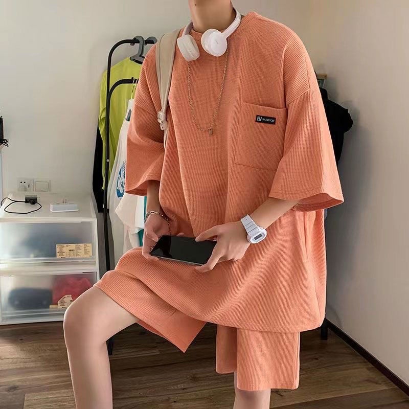 Set Áo Thun Ngắn Tay Và Quần Short Thời Trang Thể Thao Mùa Hè Cho Nam