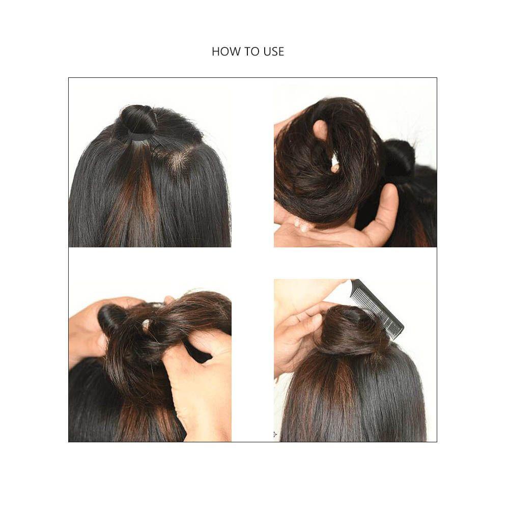 EUTUS Búi Tóc Giả Hình Bánh Donut