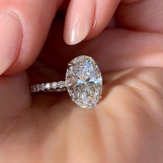 Nhẫn Cưới Mạ Bạc Đính Đá Zircon Màu Bạc Sang Trọng