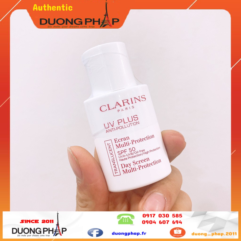 Kem chống nắng Clarins Translucent 30ml Fullbox