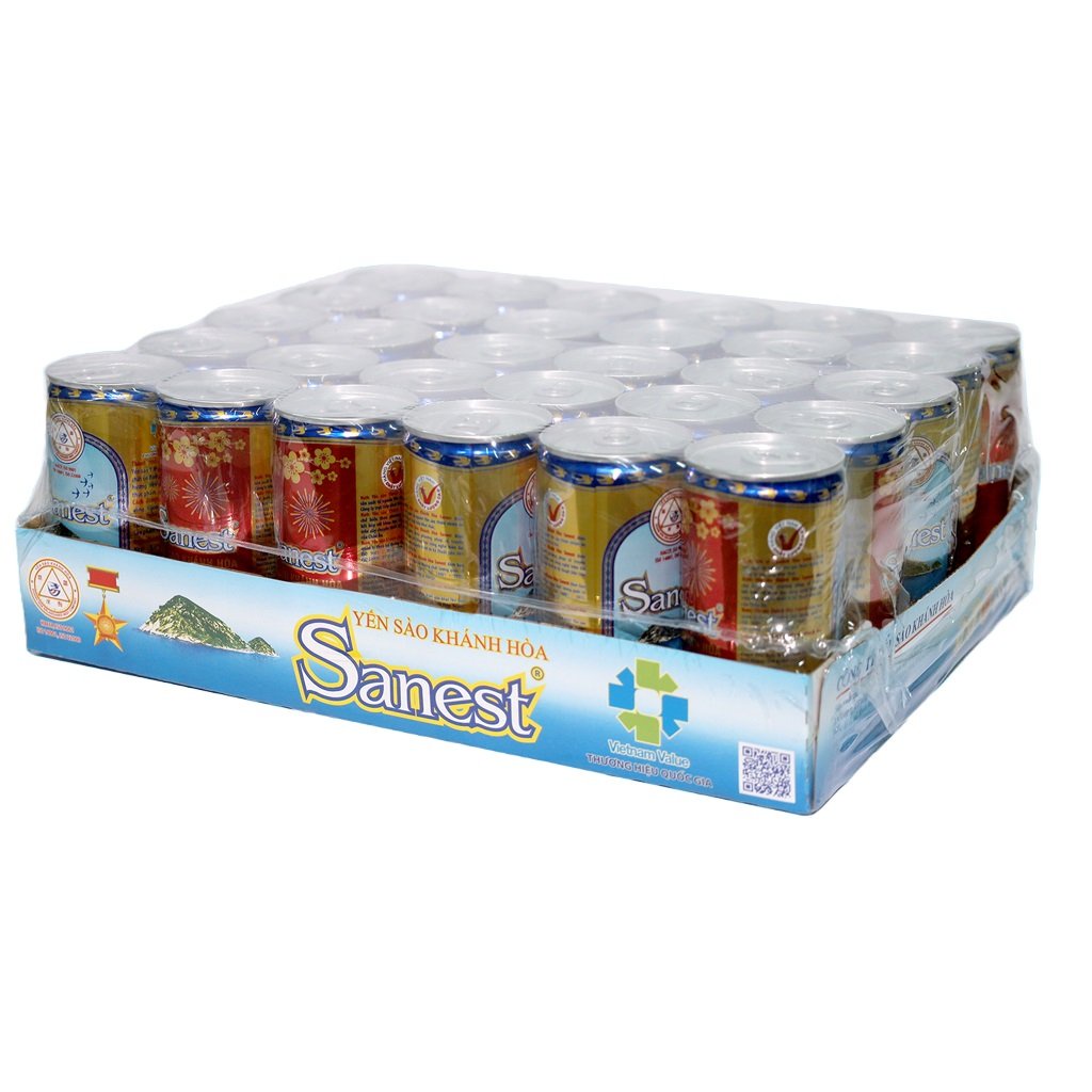 Nước yến sào Khánh Hòa Sanest khay 30 lon 190ml