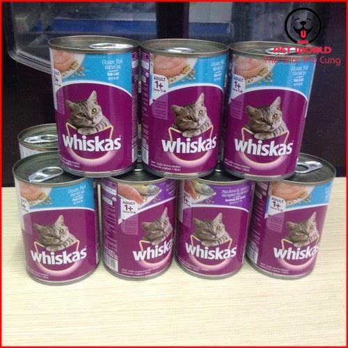 Pate mèo lon whiskas 400g thức ăn dinh dưỡng cho mèo