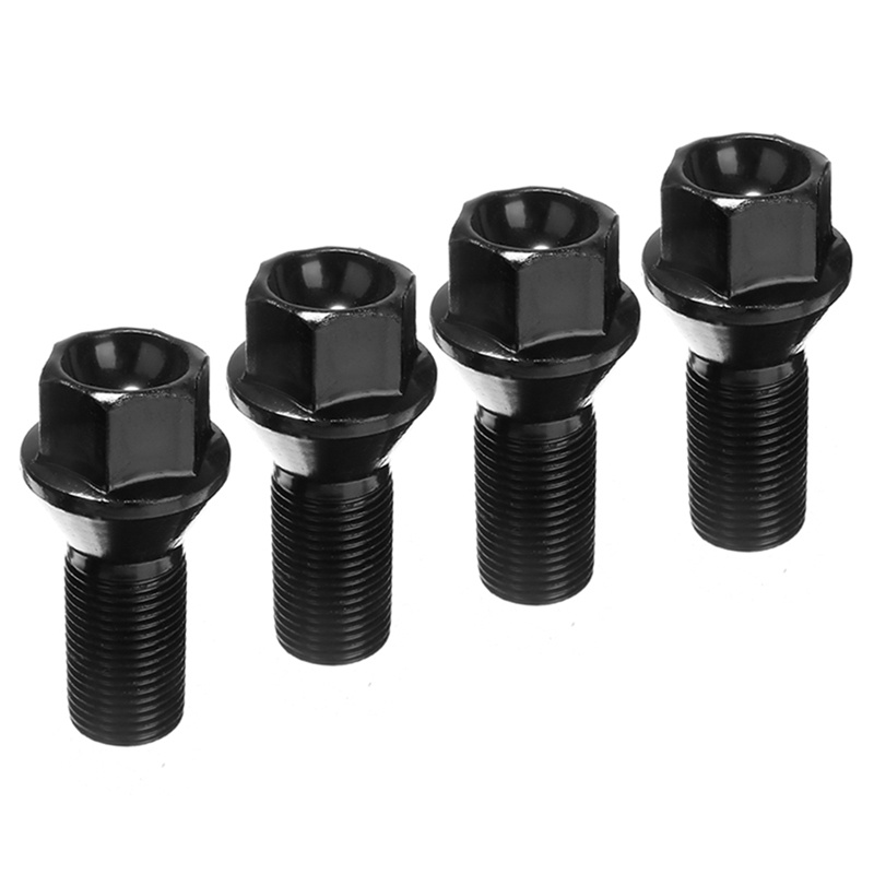 Set 5 Bu Lông M14X1.25 Màu Đen Bằng Thép Chất Lượng Cao 36136781151 Ốp Bảo Vệ Chìa Khóa Xe Hơi Thiết Kế Sang Trọng Cho bmw x3 x5 e70 e71 f20 f25 x5