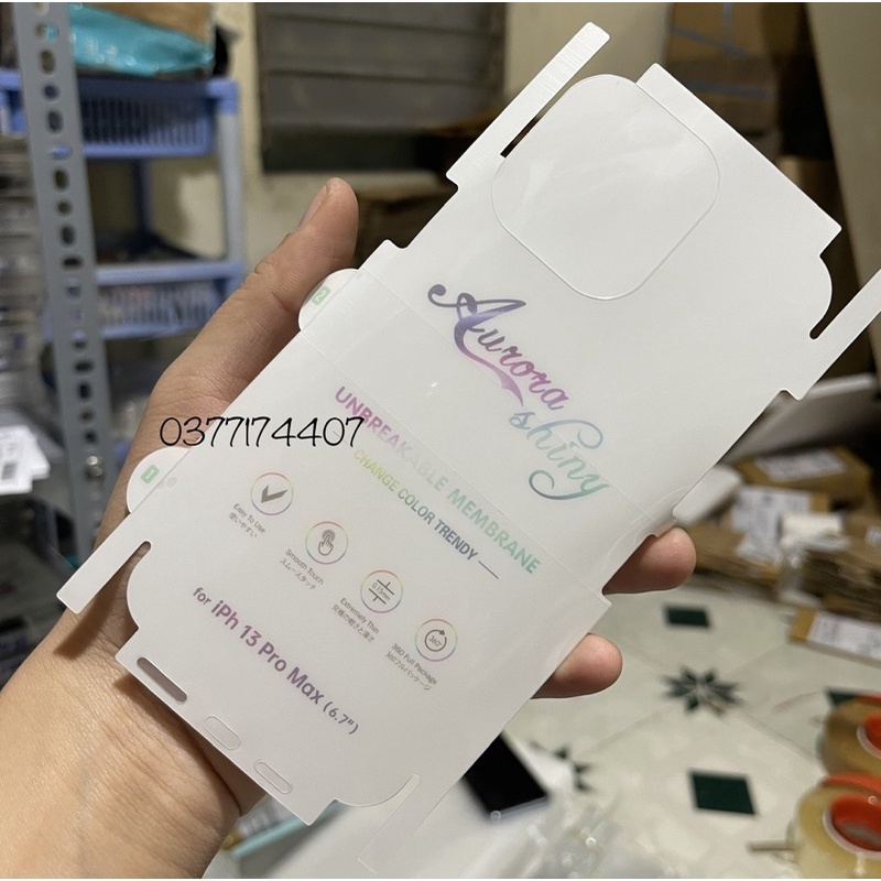 Miếng dán dẻo PPF cho iPhone 13 Mini, 13, 13 Pro, 13 Pro max  mặt trước, Mặt sau Full viền máy trong suốt bảo vệ máy