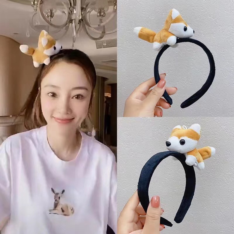 Băng Đô Cài Tóc Rửa Mặt Hình Cáo Ba Chiều Siêu Dễ Thương Cho Bé Gái