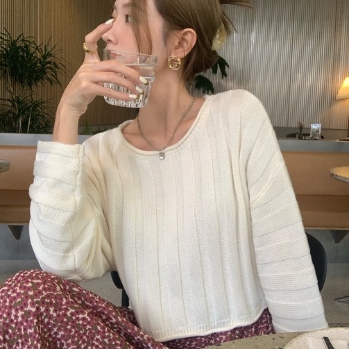 ZHELIHANGFEI Áo Dệt Kim Tay Dài Eo Cao Quyến Rũ Trẻ Trung Cho Bạn Gái
