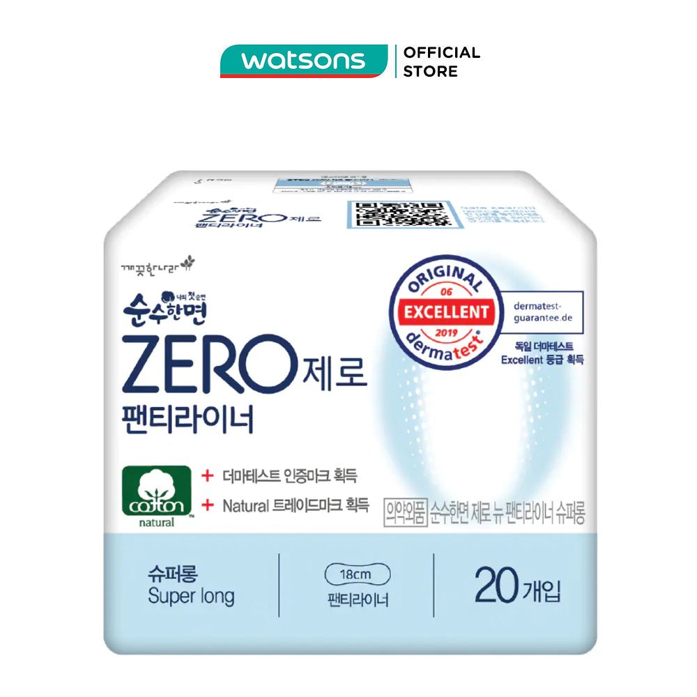 Băng Vệ Sinh Sooonsohanmyeon Zero Mặt Bông Hằng Ngày 18cm 20 Miếng