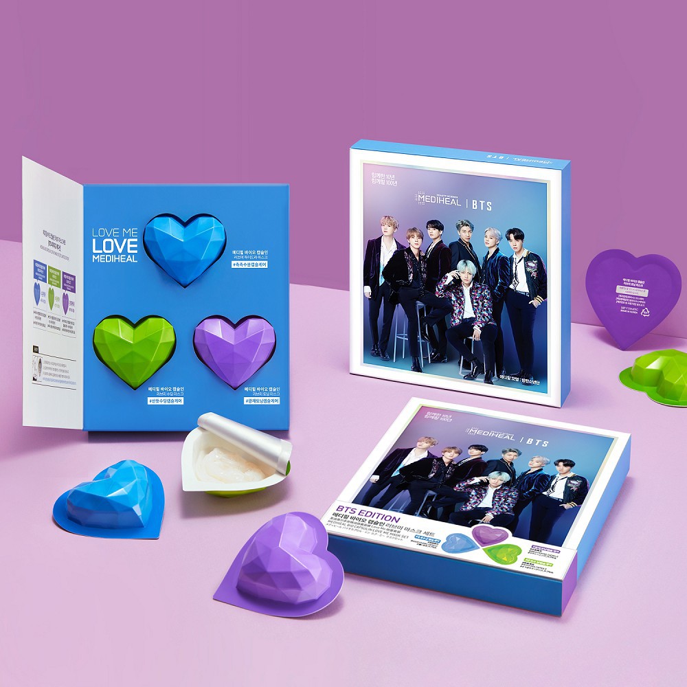 (FULLBOX) Set Mặt Nạ Dưỡng Da BTS Mediheal Bio Capsulin Love Me 