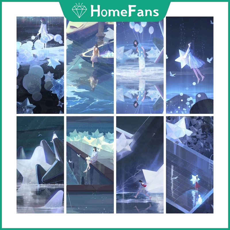 Bộ Tranh Đính Đá 5D Tự Làm 30x40cm / 40x50cm Hình Bé Gái Và Ngôi Sao Trang Trí Nhà Cửa