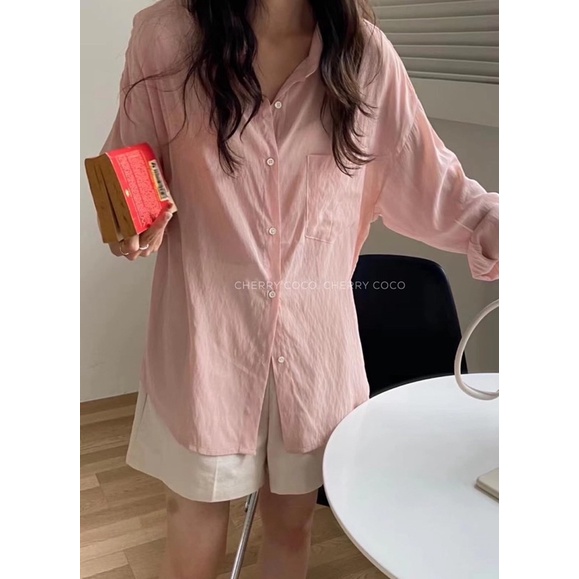 Sơ mi voan tơ dáng cơ bản mềm ,nhẹ 80401 CHERRYCOCO