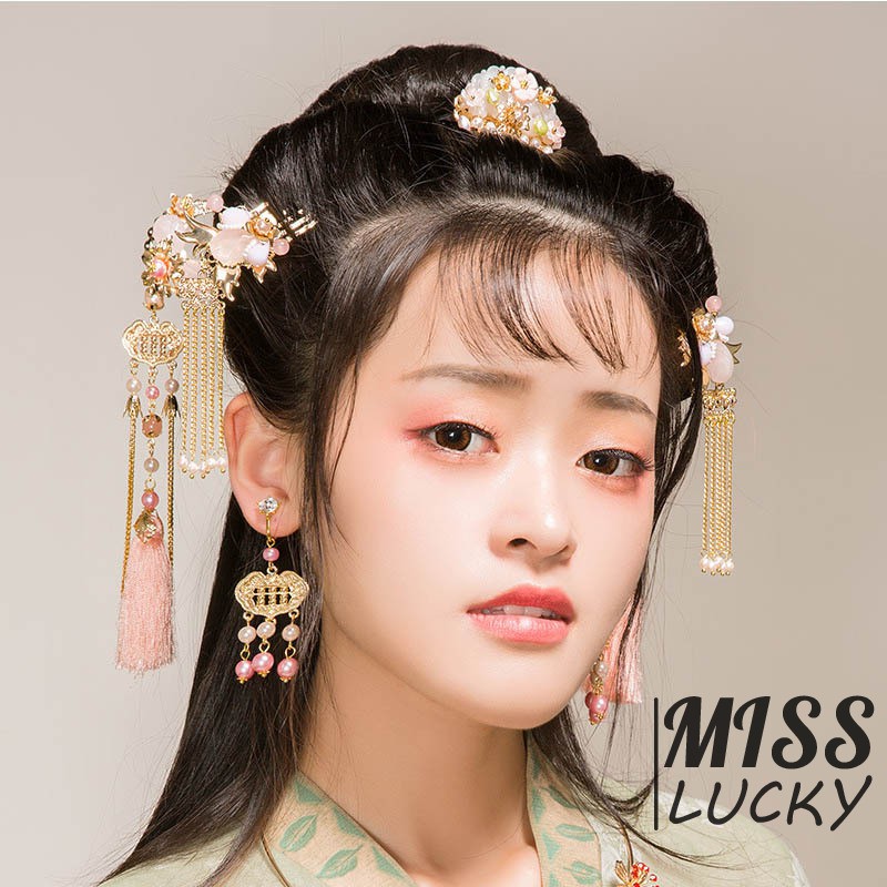 Phụ kiện tóc vàng kiểu dáng thời trang thanh tú cho cô dâu