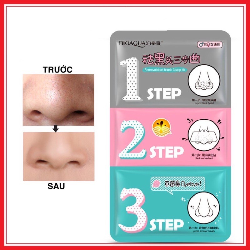 Mặt nạ mũi - Miếng lột mũi đầu đen 3 bước | Thế Giới Skin Care