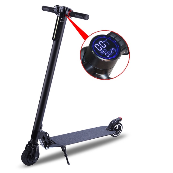 Xe scooter điện người lớn chạy 10km, lốp 5,5 inch màn led hiển thị - Xe scooter điện có thể gấp gọn