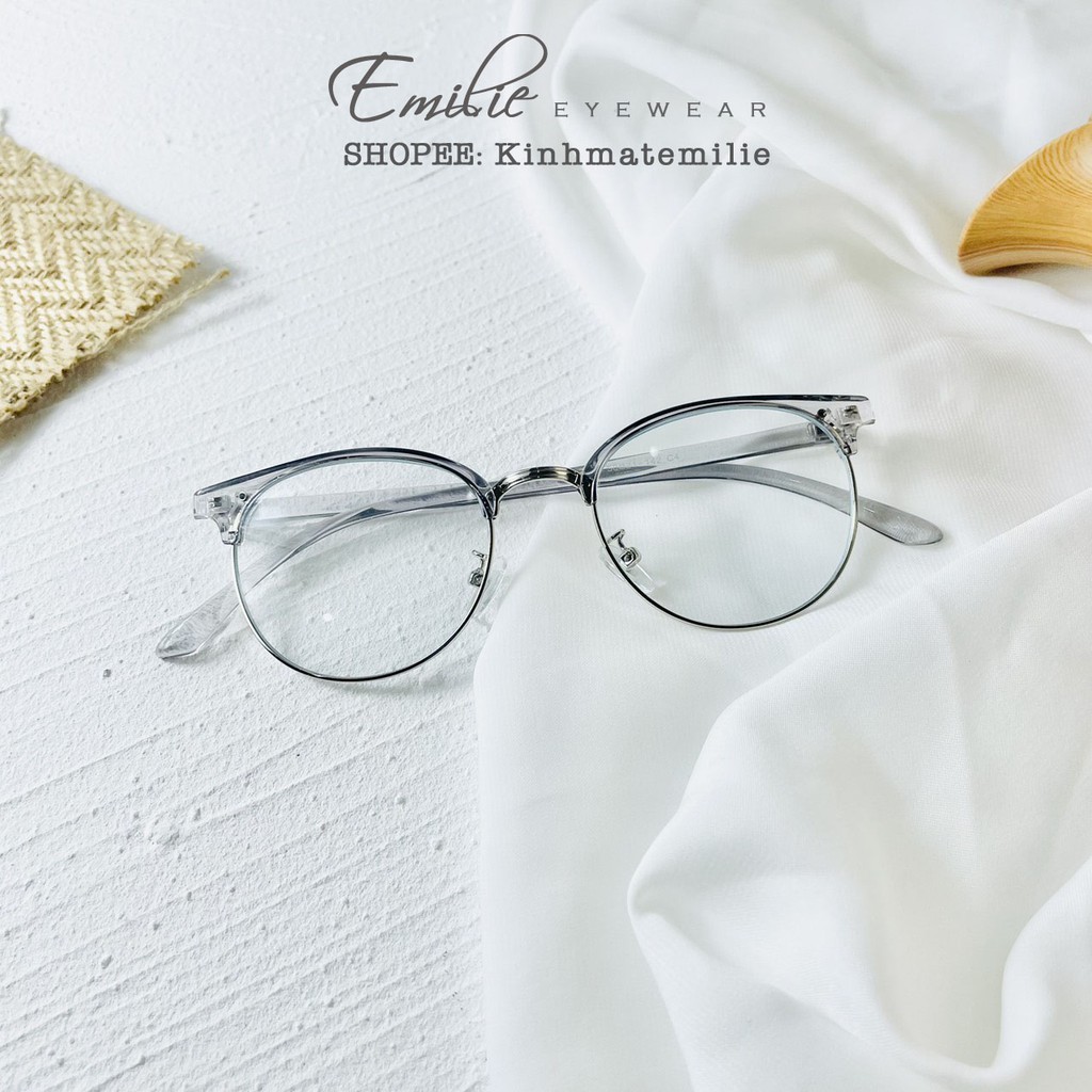 Gọng kính tròn nữ clubmaster Emilie eyewear phụ kiện thời trang 6214