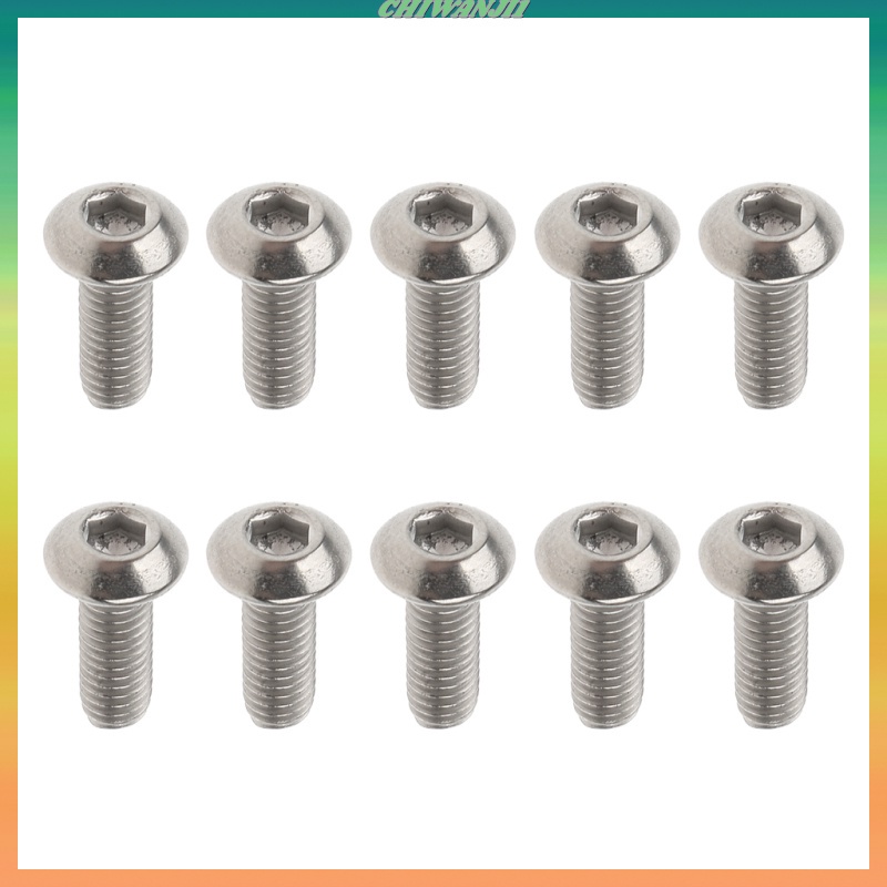 Set 10 ốc vít lục giác bằng hợp kim titan GR1 M3 X 6mm