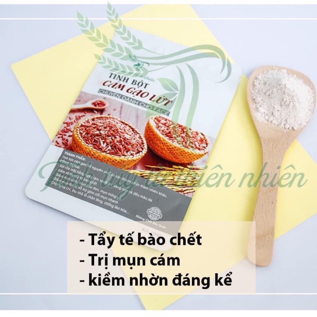 Tinh bột cám gạo lức nguyên chất đẹp da