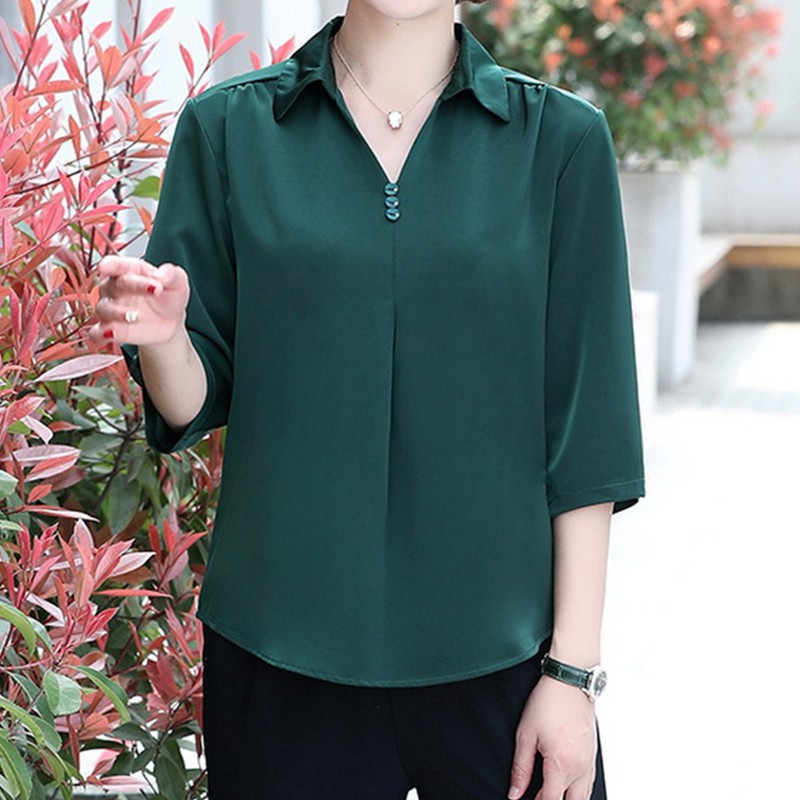 Áo chiffon tay lửng màu sắc thanh lịch size M-7XL | BigBuy360 - bigbuy360.vn