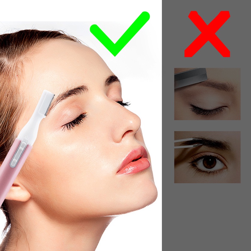 Máy tỉa lông mày/cạo lông cơ thể PFFEE mini cầm tay tiện dụng