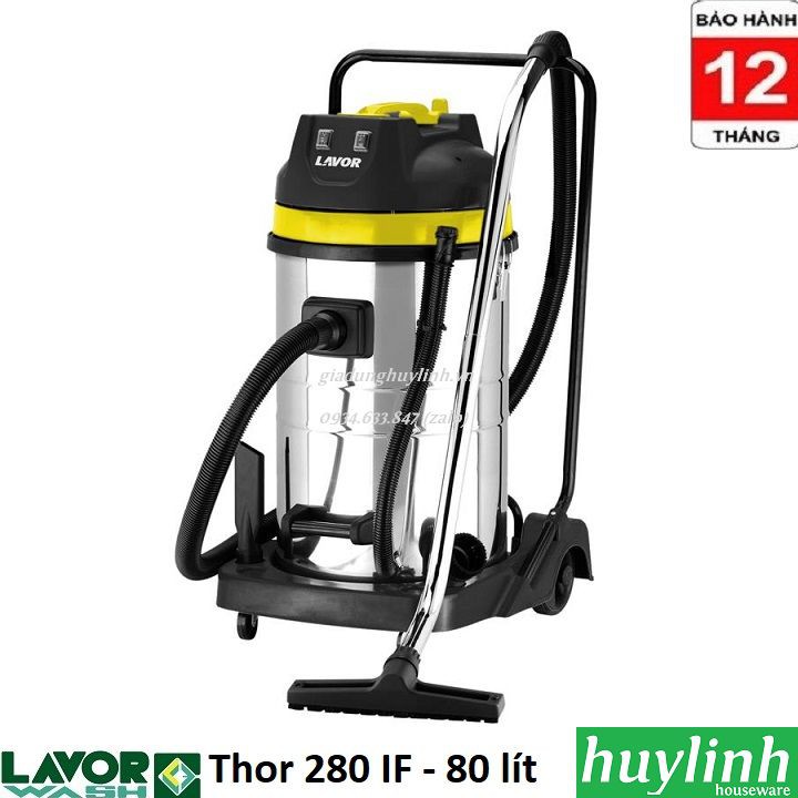 [Mã ELHAMS5 giảm 6% đơn 300K] Máy hút bụi khô và ướt Lavor Thor 280 IF - 80 lít