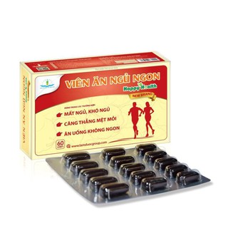 Viên ăn ngủ ngon Happy Health (60 viên) - khắc phục tình trạng kém ăn, khó ngủ, mất ngủ