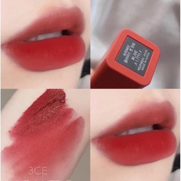 SON 3CE KEM MÀU ĐỎ NÂU ÁNH CAM CLOUD LIP TINT MÀU LIVE A LITTLE