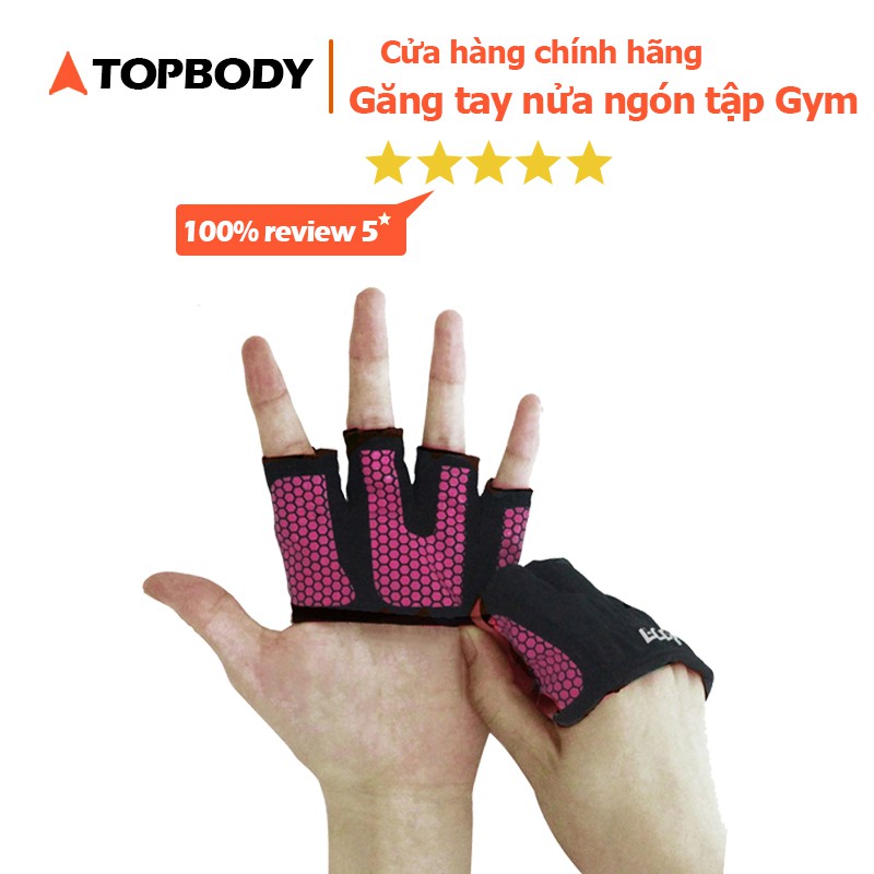 Găng tay nửa bàn, găng tay tập gym Cao Cấp TOPBODY